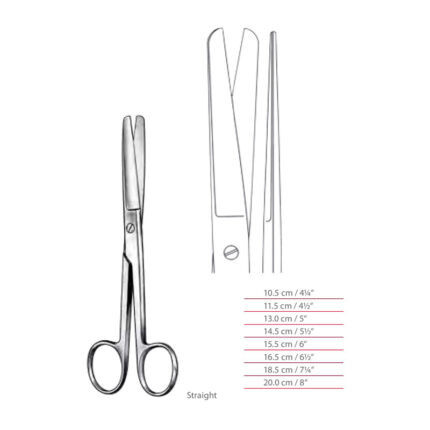 Standard Surgical Scissors Straight Blunt-Blunt